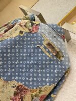 LV Floral Patchwork Denim Jacket Cotton Jacket Jacket - 图片 8