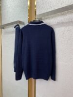 Miu Miu Logo Embroidered Pullover Navy - 图片 6