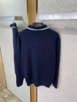 Miu Miu Logo Embroidered Pullover Navy - 图片 8