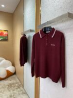 Miu Miu Logo Embroidered Pullover Red - 图片 3