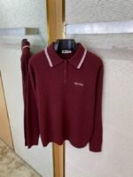 Miu Miu Logo Embroidered Pullover Red - 图片 7