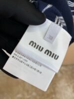 Miu Miu Striped Lapel Sweater Navy - 图片 9