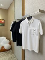Prada Nylon Pocket Short Sleeve T-Shirt Black - 图片 4