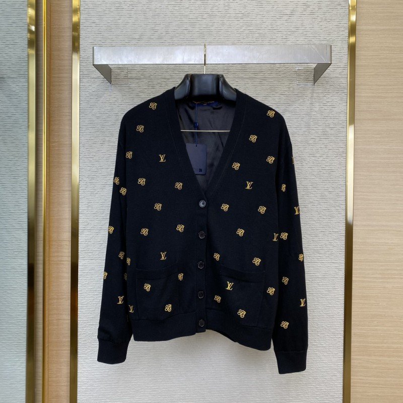 wsxc1736127527877_0.jpg LV logo embroidered knitted wool cardigan - 图片 1