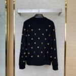 LV logo embroidered knitted wool cardigan - 图片 2