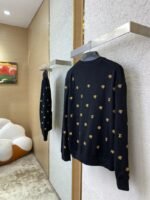 LV logo embroidered knitted wool cardigan - 图片 4