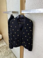 LV logo embroidered knitted wool cardigan - 图片 7