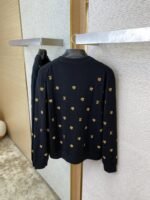 LV logo embroidered knitted wool cardigan - 图片 8
