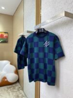 LV checkered jersey short-sleeved T-shirt - 图片 3