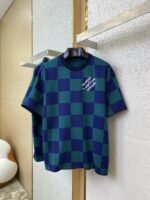 LV checkered jersey short-sleeved T-shirt - 图片 5