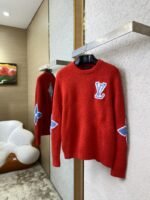 LV Appliqu??d Wool Pullover Red - 图片 3