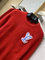 LV Appliqu??d Wool Pullover Red - 图片 6