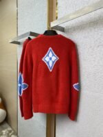 LV Appliqu??d Wool Pullover Red - 图片 7