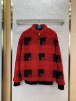 LV Checked Lambswool Jacket Coat