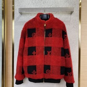 LV Checked Lambswool Jacket Coat