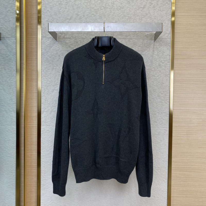 wsxc1736211614599_0.jpg LV logo jacquard half-zip jumper - 图片 1