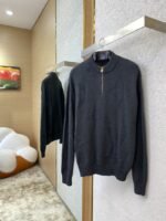 LV logo jacquard half-zip jumper - 图片 3