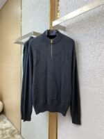 LV logo jacquard half-zip jumper - 图片 5