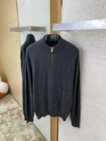 LV logo jacquard half-zip jumper - 图片 7