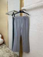 LV Logo Embroidered Air Layer Trousers - 图片 5