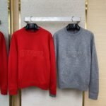 Gucci Monogrammed Wool Crew Neck Sweater Red