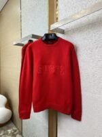 Gucci Monogrammed Wool Crew Neck Sweater Red - 图片 5