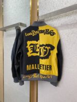 LV Patchwork Leather Baseball Jacket Coat - 图片 6