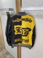 LV Patchwork Leather Baseball Jacket Coat - 图片 8