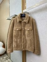 LV Sheep Shearling Fur Jacket Coat - 图片 5