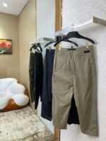 Dior Metallic Button Work Trousers Dark Green - 图片 4