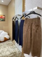 LV Turquoise Washed Denim Trousers Brown - 图片 4