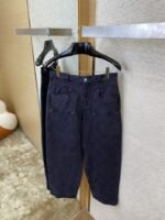 LV turquoise wash denim trousers black - 图片 7