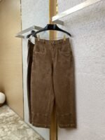 LV Turquoise Washed Denim Trousers Brown - 图片 5