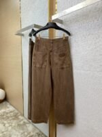 LV Turquoise Washed Denim Trousers Brown - 图片 6