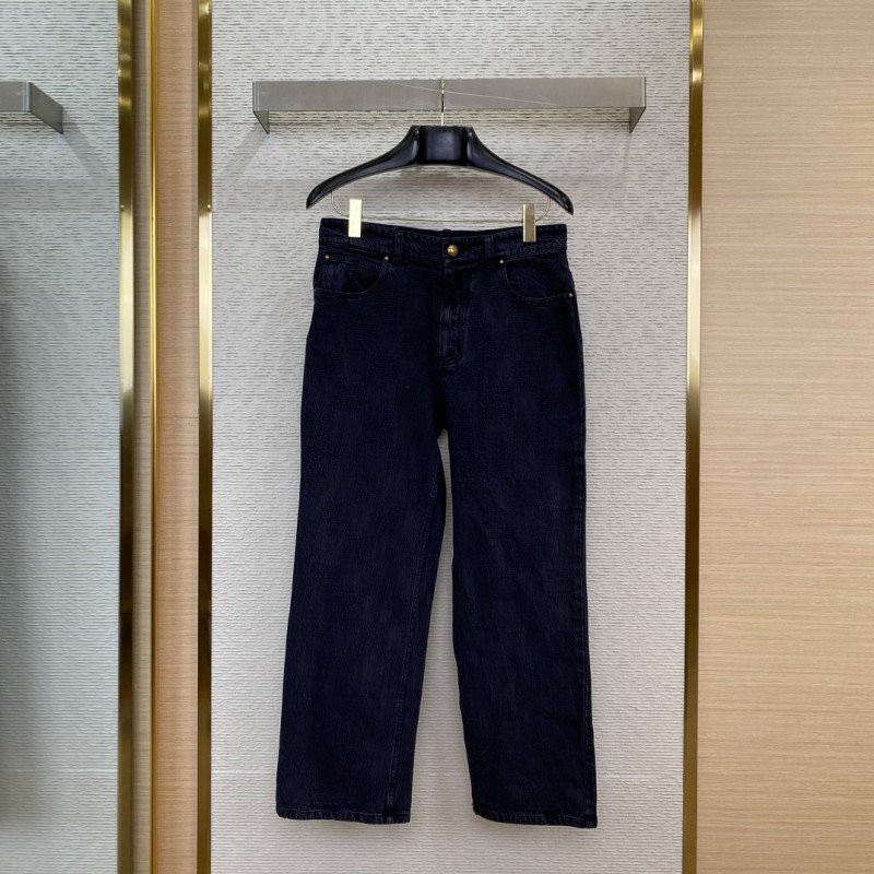 wsxc1736558271790_0.jpg LV Tessellated Denim Trousers - 图片 1