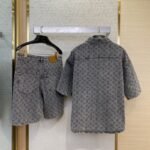 LV washed denim short sleeve shirt - 图片 2