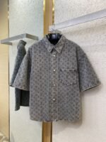 LV washed denim short sleeve shirt - 图片 5