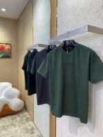 Gucci Embroidered Logo Round Neck Short Sleeve T-Shirt Black - 图片 3