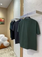 Gucci Embroidered Logo Round Neck Short Sleeve T-Shirt Black - 图片 4