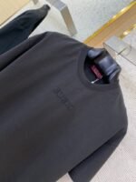 Gucci Embroidered Logo Round Neck Short Sleeve T-Shirt Black - 图片 6