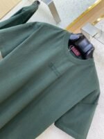 Gucci Embroidered Logo Round Neck Short Sleeve T-Shirt Green - 图片 6