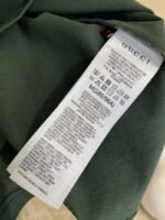 Gucci Embroidered Logo Round Neck Short Sleeve T-Shirt Green - 图片 9