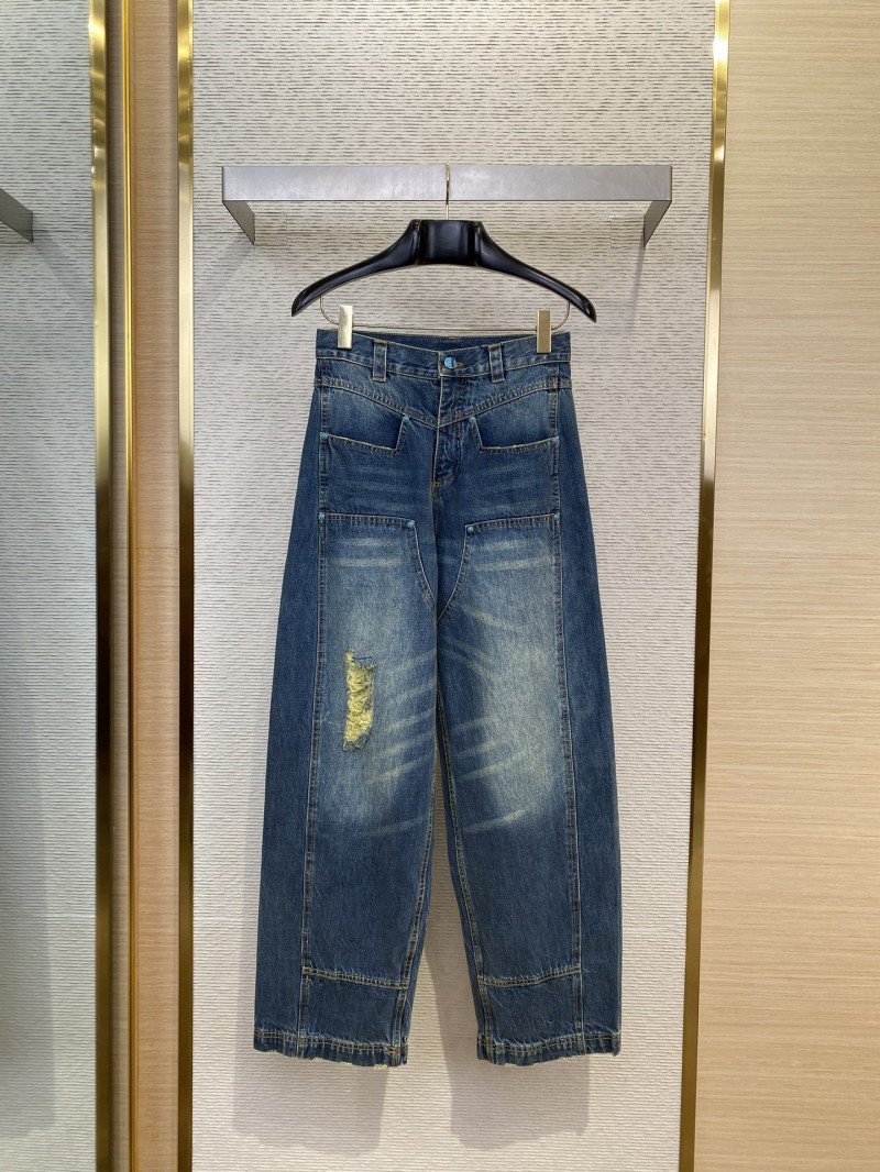 wsxc1740709324223_0.jpg LV turquoise denim trousers - 图片 1