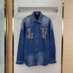 LV Studded Denim Jacket Coat