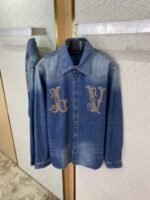 LV Studded Denim Jacket Coat - 图片 6