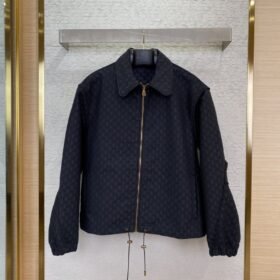 LV Cotton Blend Corseted Jacquard Jacket
