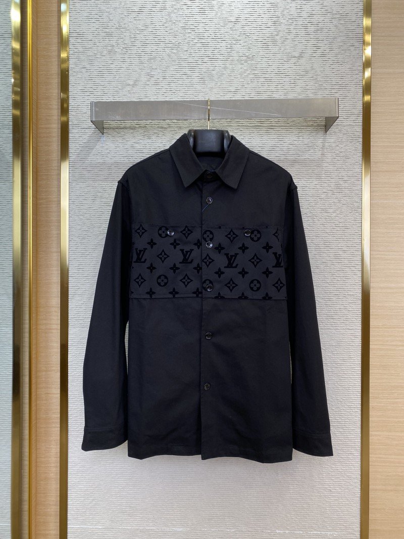 wsxc1740712806912_0.jpg LV Cut-off Flocked Jacket Style Cotton Shirt - 图片 1
