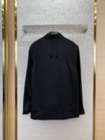 LV Cut-off Flocked Jacket Style Cotton Shirt - 图片 2