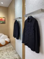 LV Cut-off Flocked Jacket Style Cotton Shirt - 图片 3