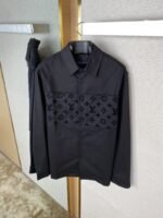 LV Cut-off Flocked Jacket Style Cotton Shirt - 图片 7